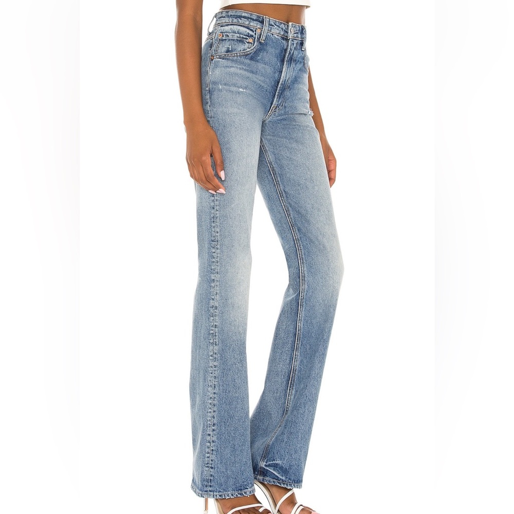 GRLFRND high rise bootcut in Catalina